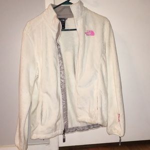 White Northface Jacket (Breast Cancer Edition)